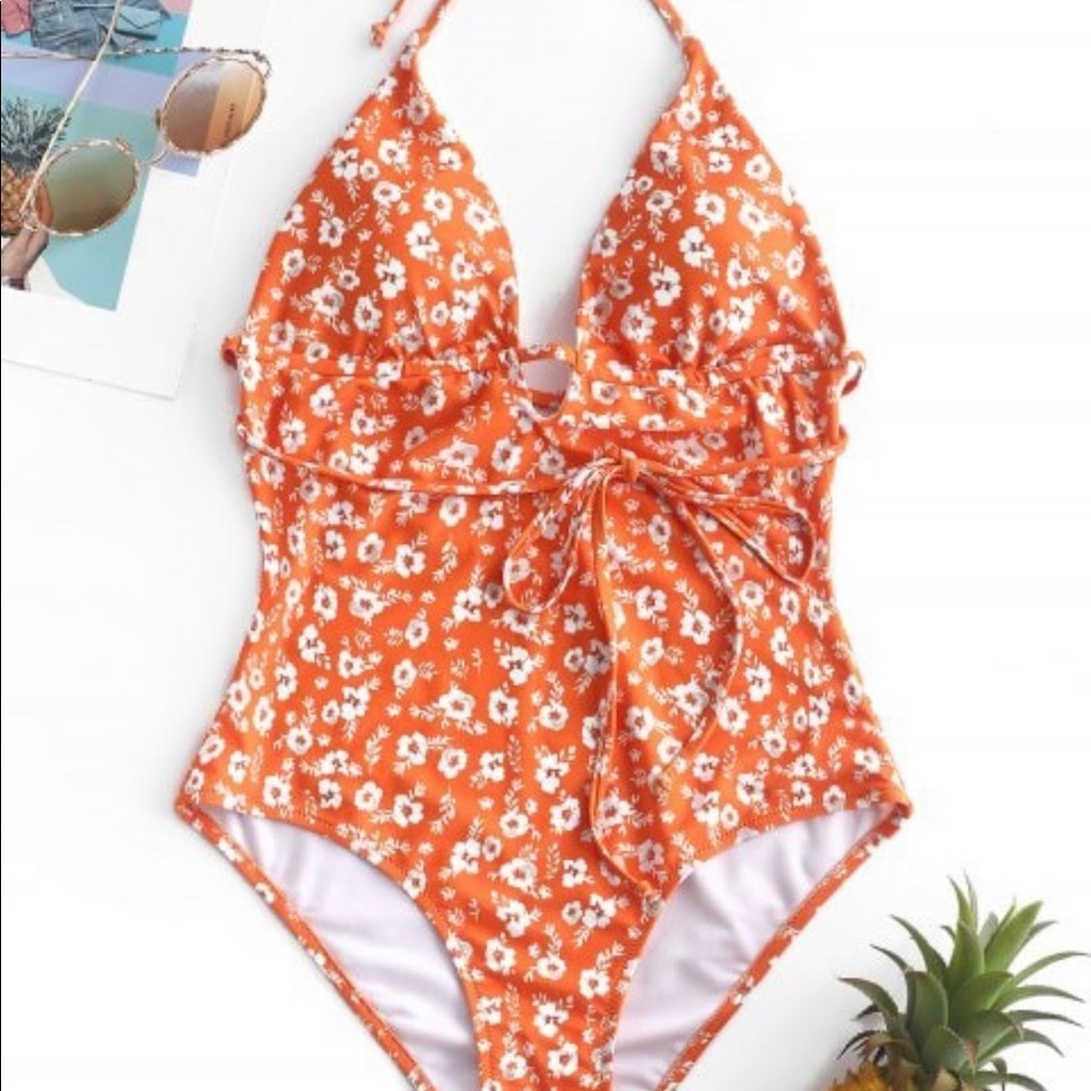 Brand new floral one piece bathing suit